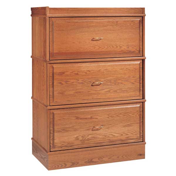 3 drawer lateral file cabinet used top