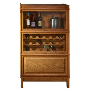 Hale Heritage Wood Wine Cabinet with receding shelf doors