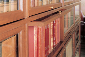 Hale Barrister Bookcase glass receding door shelf section