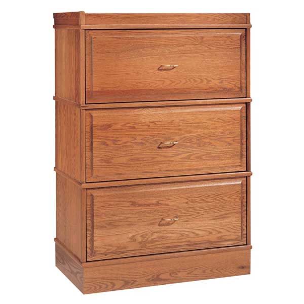 Hale Heritage Barrister 3 Drawer Wood Lateral File Cabinet In Walnut Cherry Birch Or Oak Bookcases