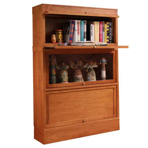 Hale 3-tier Legacy Wood Barrister Bookcase in Walnut, Cherry, Oak or Birch