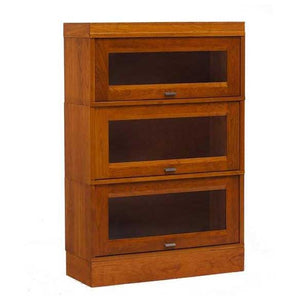 Hale Millennium Wood Barrister Bookcase with 3 receding glass door shelf sections