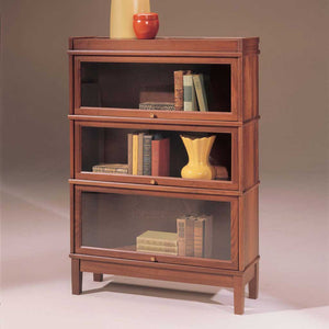 Hale Heritage Barrister Bookcase with 3 receding glass door sections