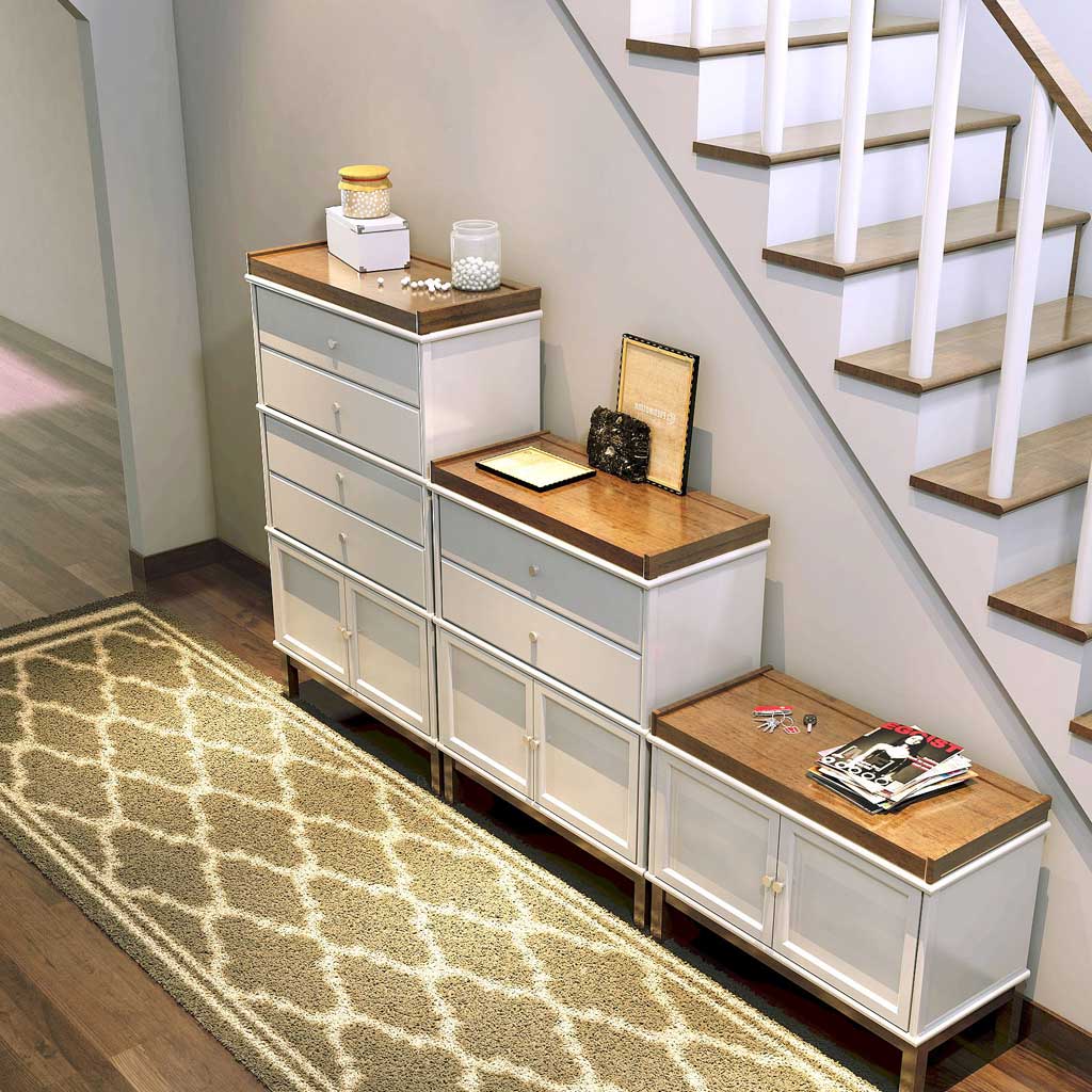 Hale Heritage Barrister Bookcase double door shelf section in white birch wood