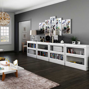 Hale Barrister Bookcases Birch Wood in White finish